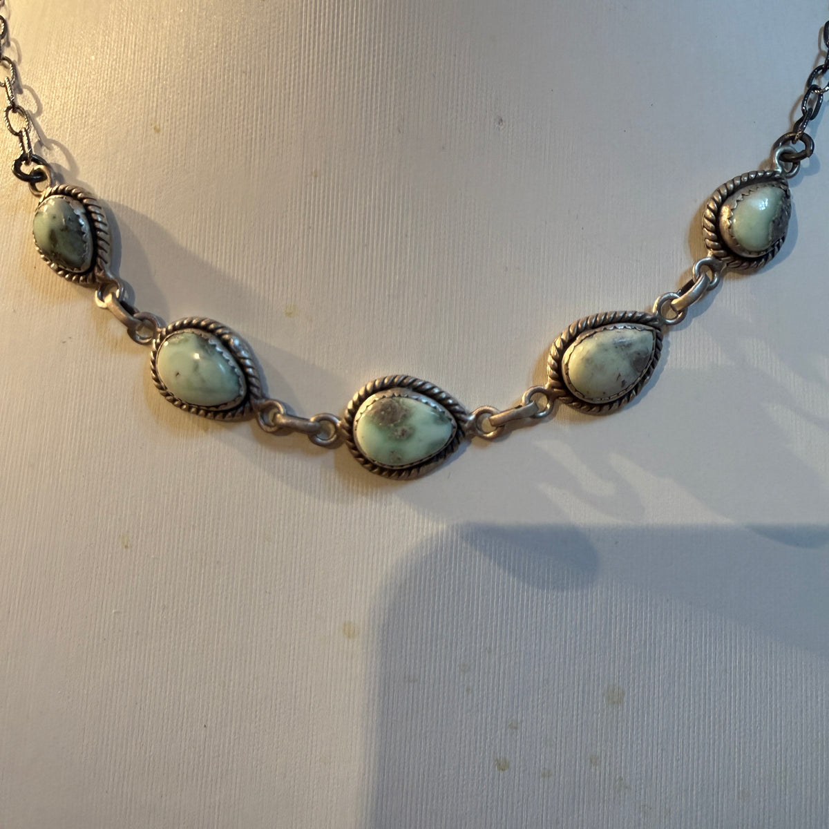Paloma Turquoise Gemstone 16 Inch Choker Necklace in Sterling Silver Wild West Boho