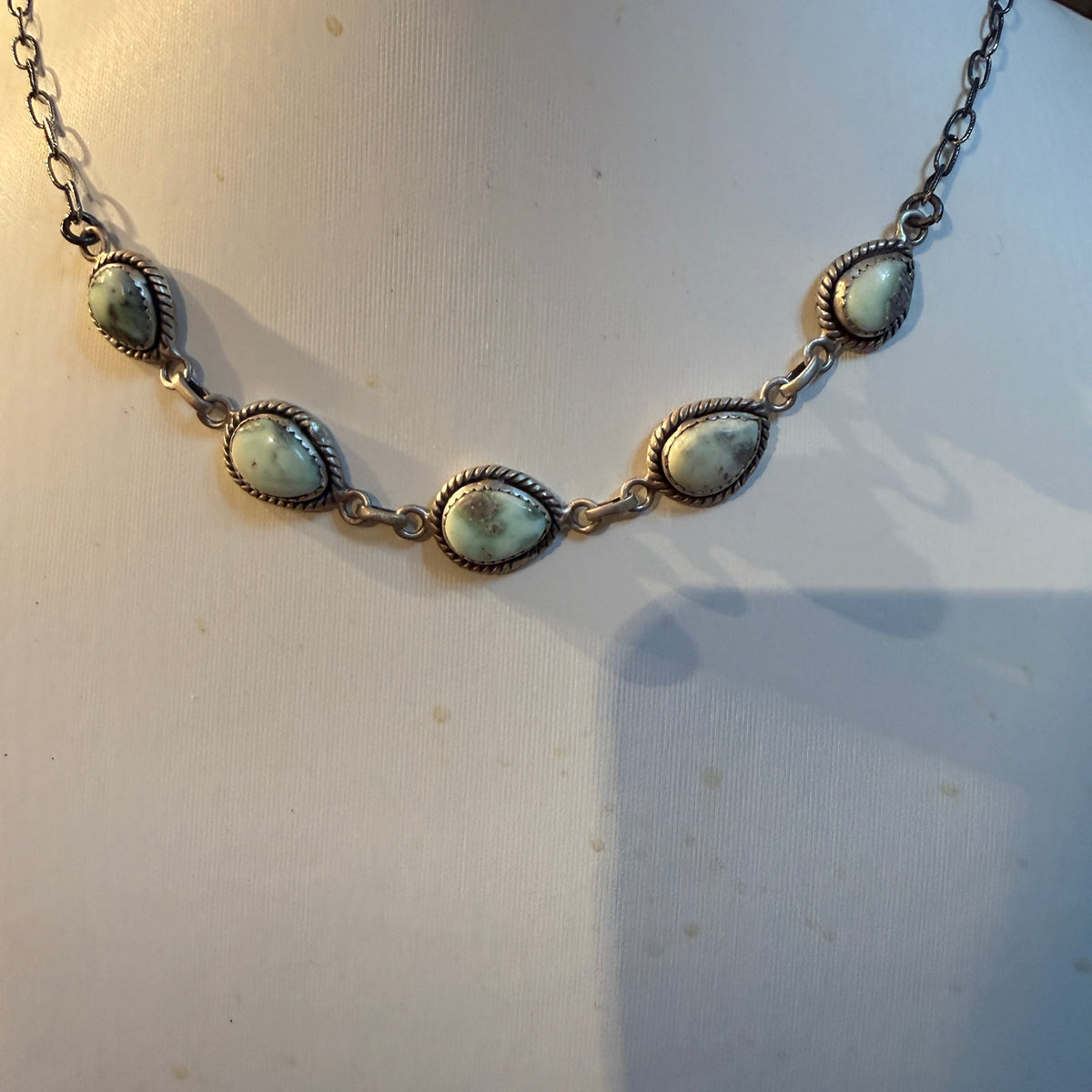 Paloma Turquoise Gemstone 16 Inch Choker Necklace in Sterling Silver Wild West Boho