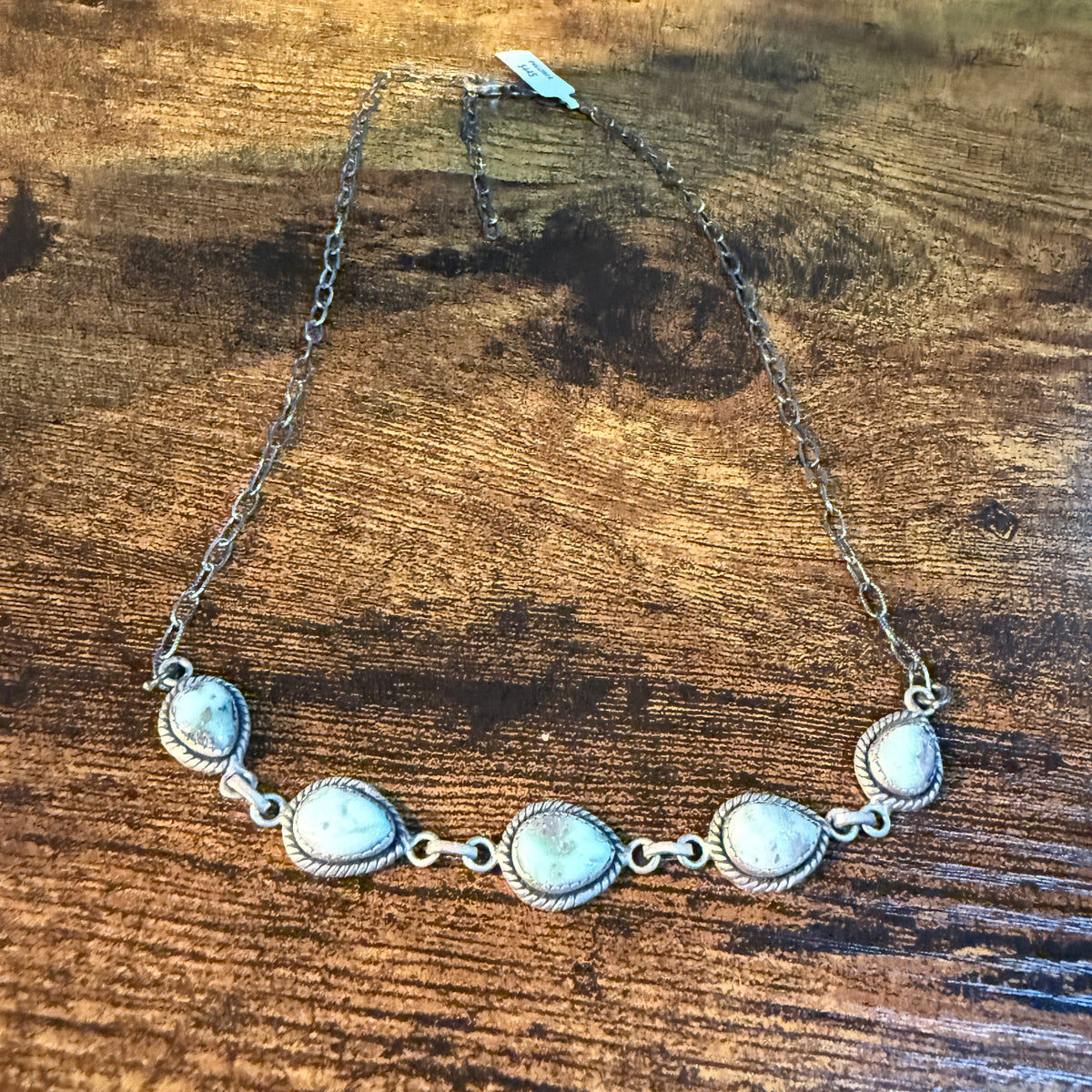 Paloma Turquoise Gemstone 16 Inch Choker Necklace in Sterling Silver Wild West Boho