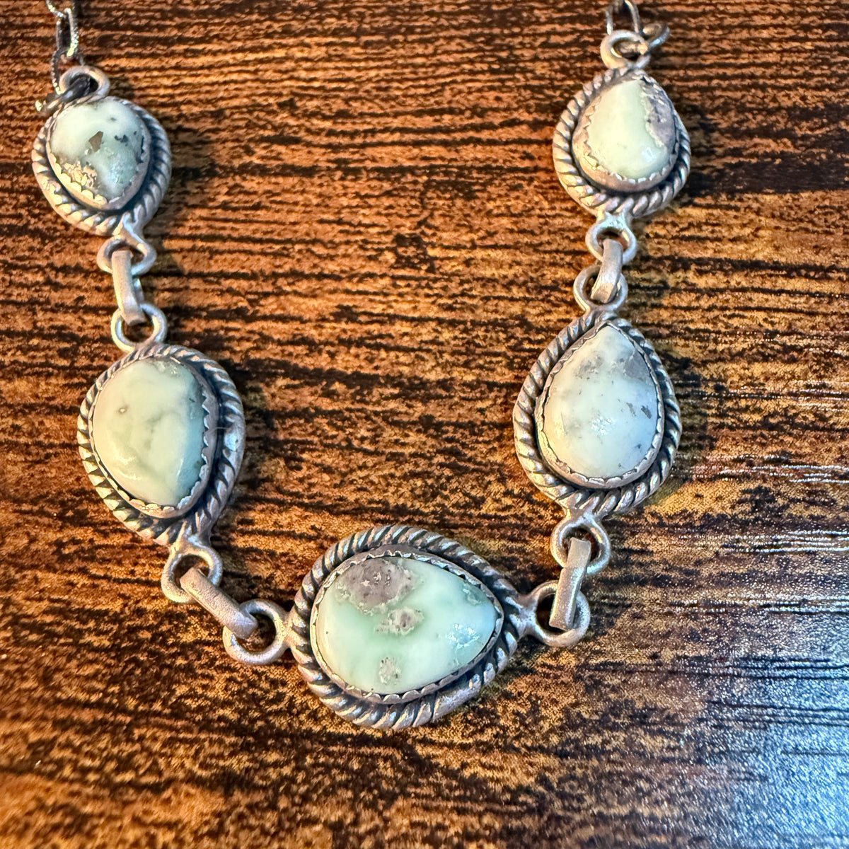 Paloma Turquoise Gemstone 16 Inch Choker Necklace in Sterling Silver Wild West Boho