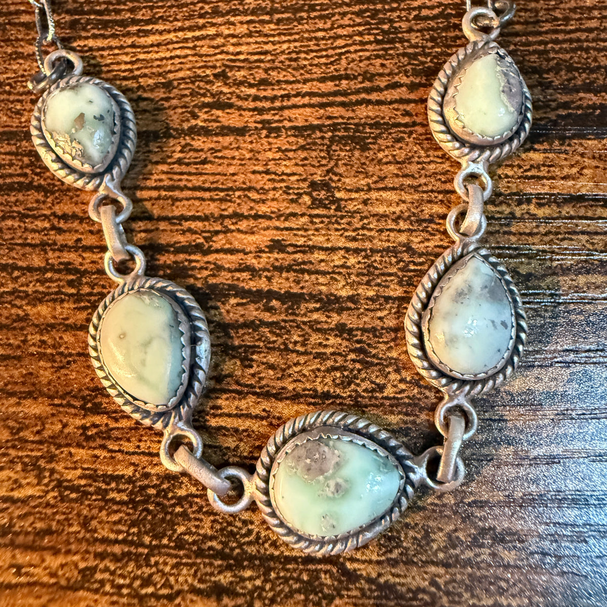 Paloma Turquoise Gemstone 16 Inch Choker Necklace in Sterling Silver Wild West Boho