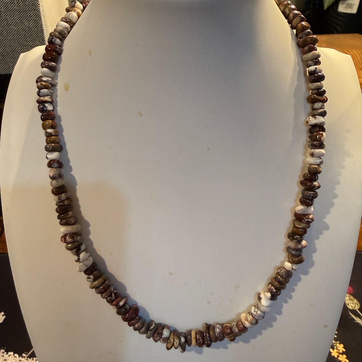 Nevada Wild Horse Gemstone Native Handmade Tiffany Garcia Bead Necklace Wild West Boho
