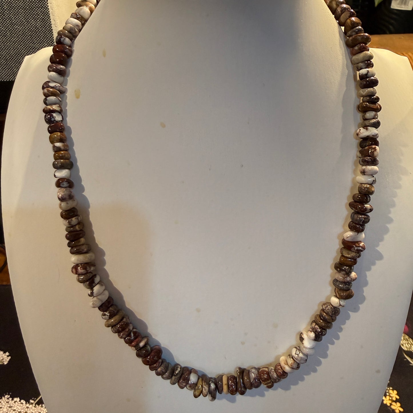 Nevada Wild Horse Gemstone Native Handmade Tiffany Garcia Bead Necklace Wild West Boho