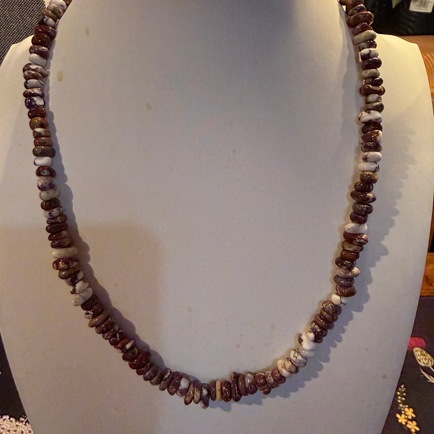 Nevada Wild Horse Gemstone Native Handmade Tiffany Garcia Bead Necklace Wild West Boho