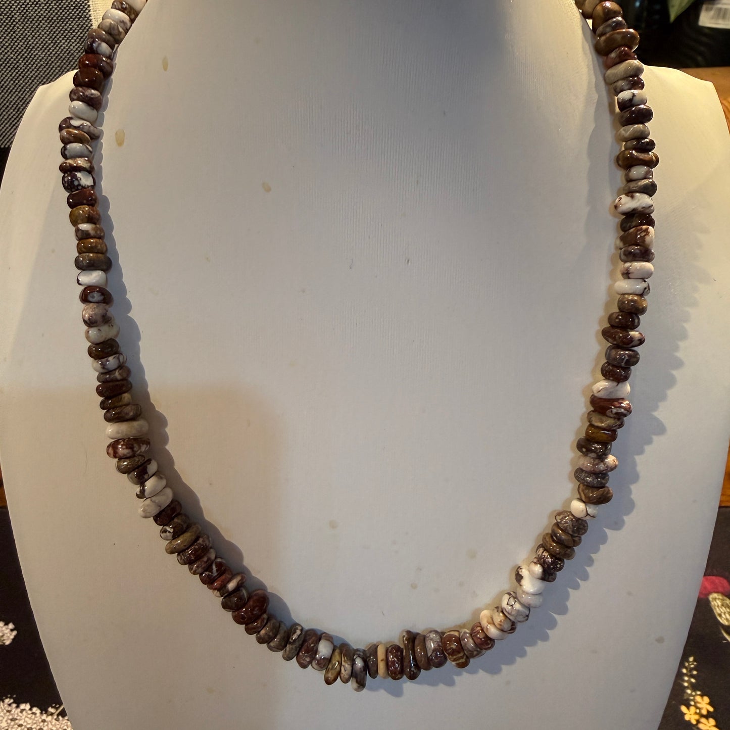Nevada Wild Horse Gemstone Native Handmade Tiffany Garcia Bead Necklace Wild West Boho
