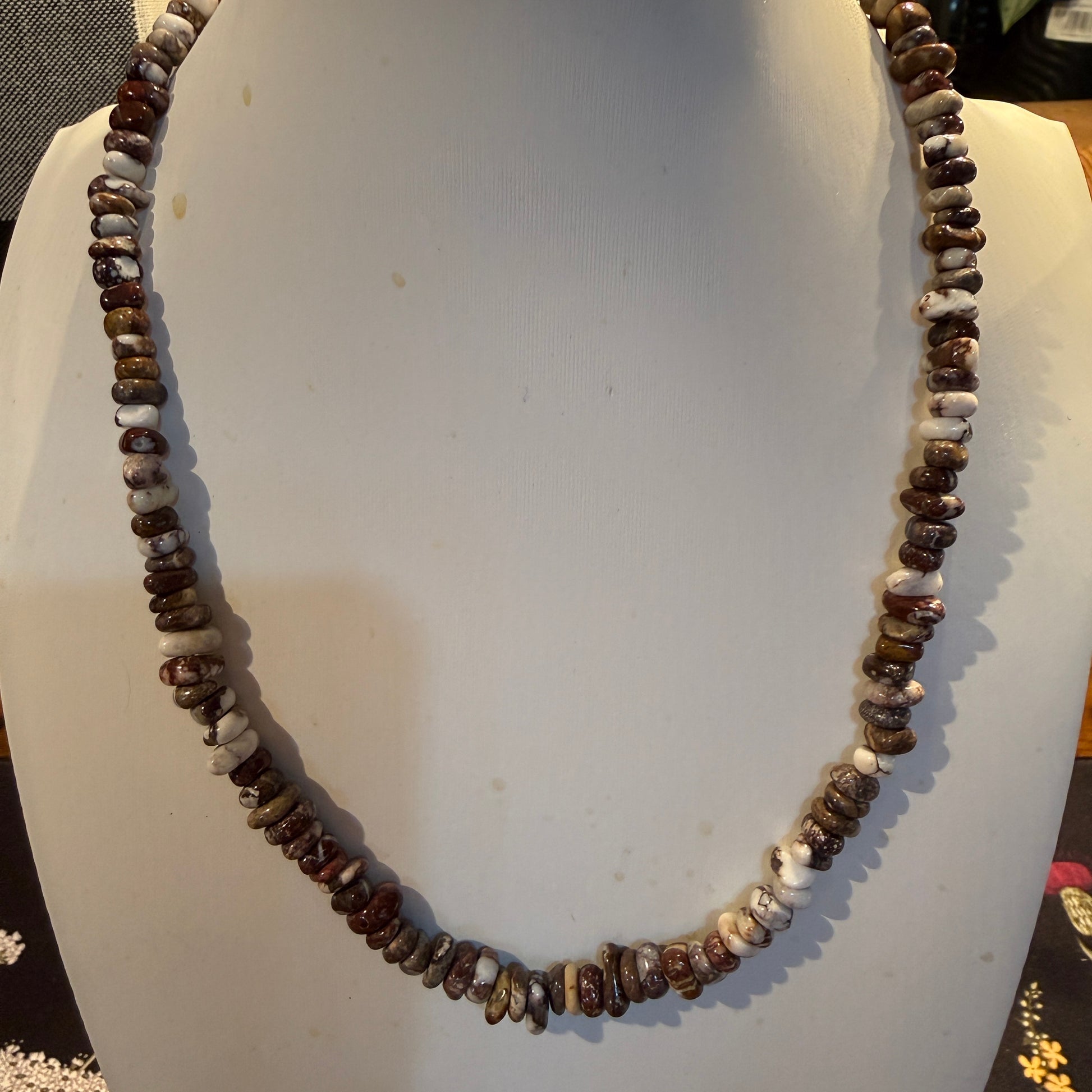 Nevada Wild Horse Gemstone Native Handmade Tiffany Garcia Bead Necklace Wild West Boho