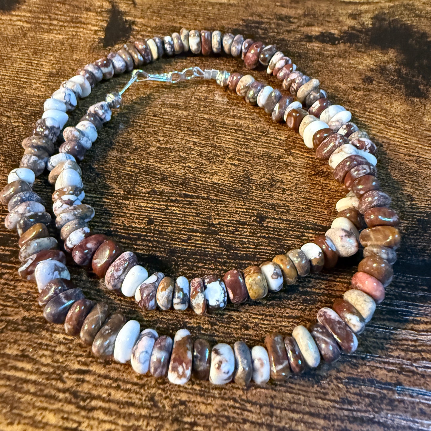 Nevada Wild Horse Gemstone Native Handmade Tiffany Garcia Bead Necklace Wild West Boho