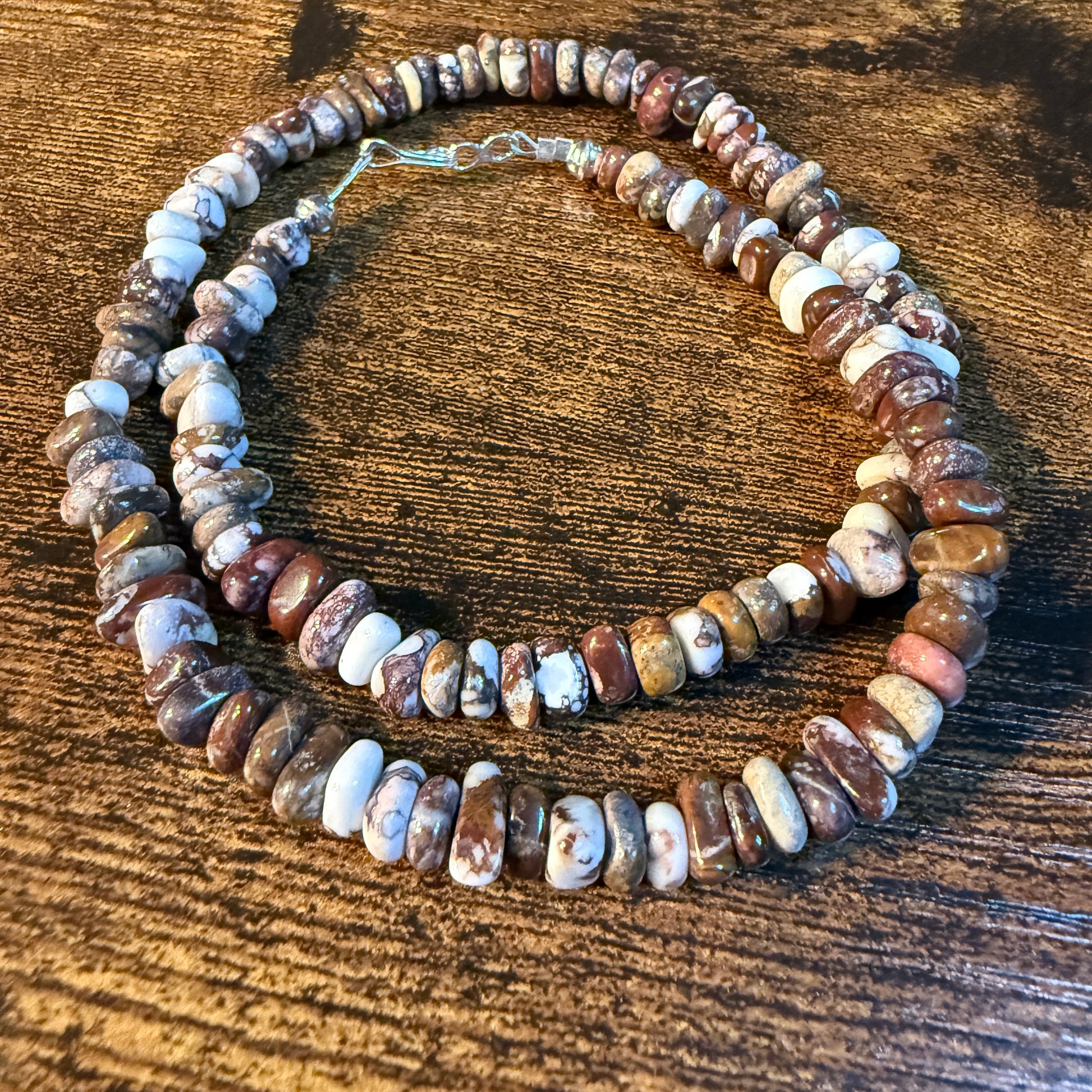 Nevada Wild Horse Gemstone Native Handmade Tiffany Garcia Bead Necklace Wild West Boho