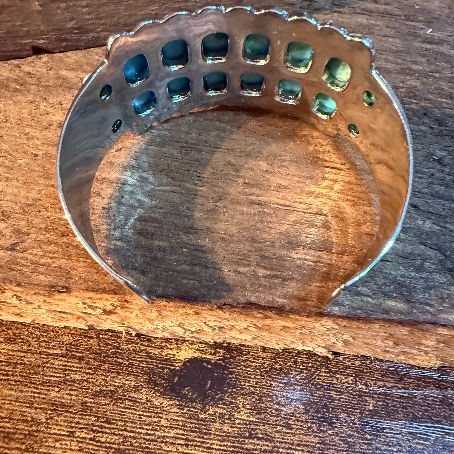 Kingman Turquoise Wide Cuff Bracelet Silver Plated WildWestBoho