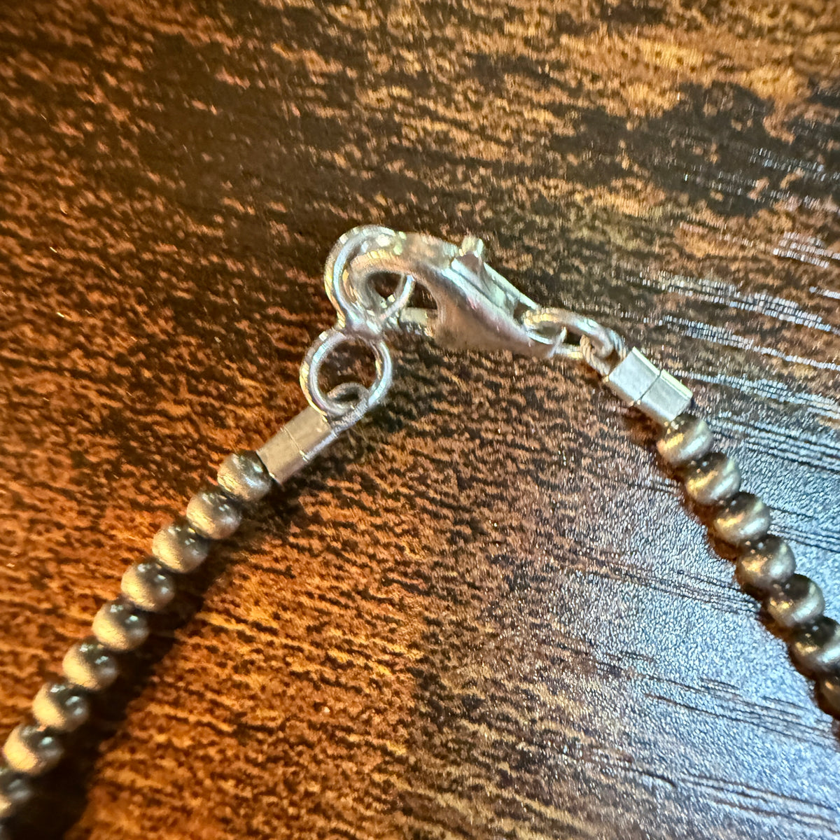 Graduated Desert Pearl Choker Necklace 3-6mm in Sterling Silver Wild West Boho