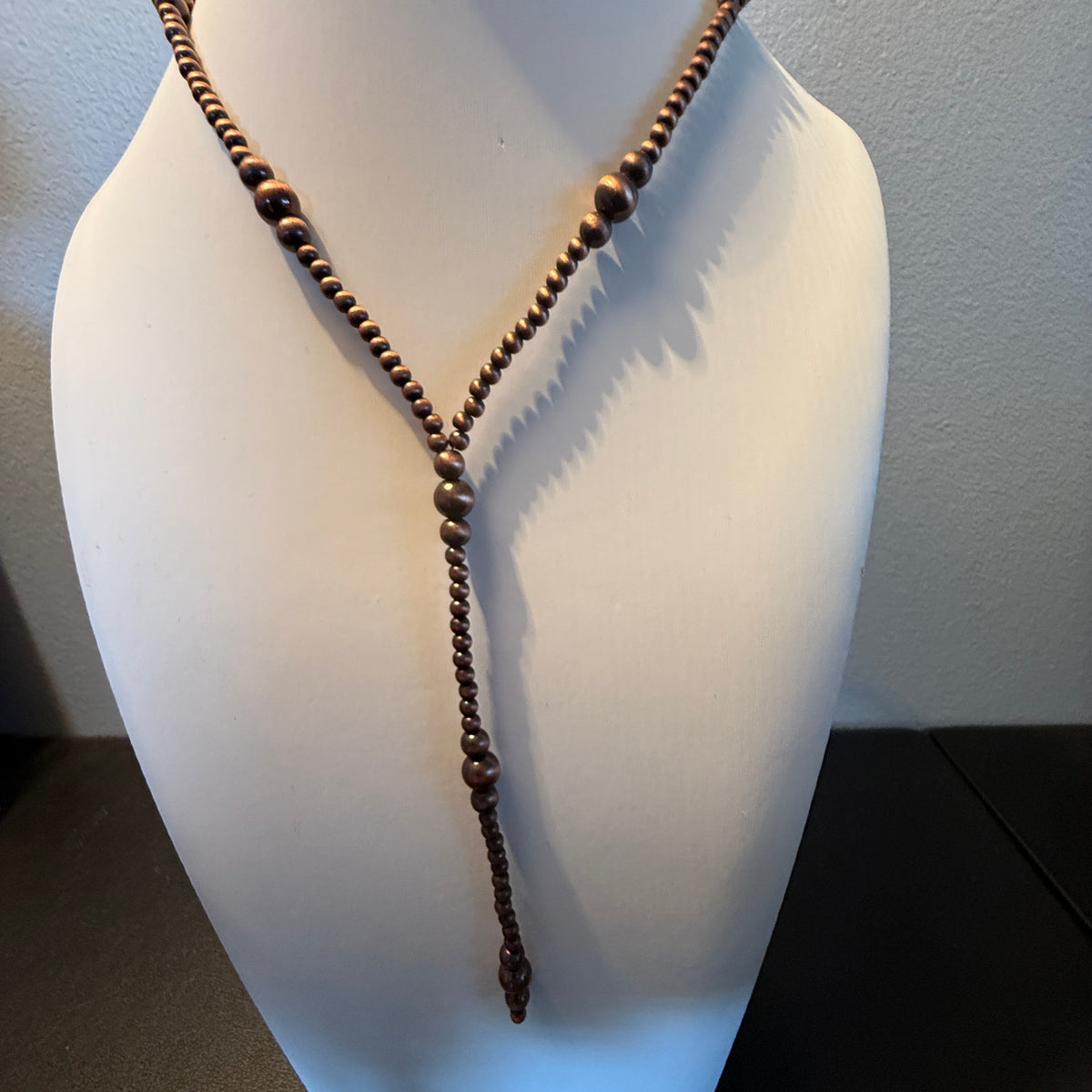Genuine Copper Pearl Beads Necklace 20 Inch Western Elite Jewelry