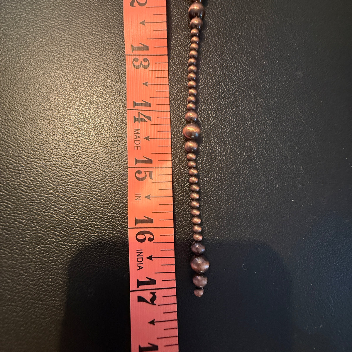 Genuine Copper Pearl Beads Necklace 20 Inch Western Elite Jewelry
