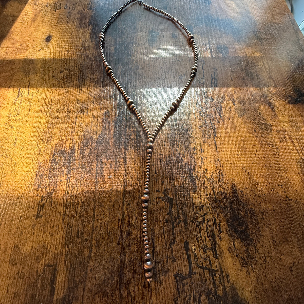 Genuine Copper Pearl Beads Necklace 20 Inch Western Elite Jewelry