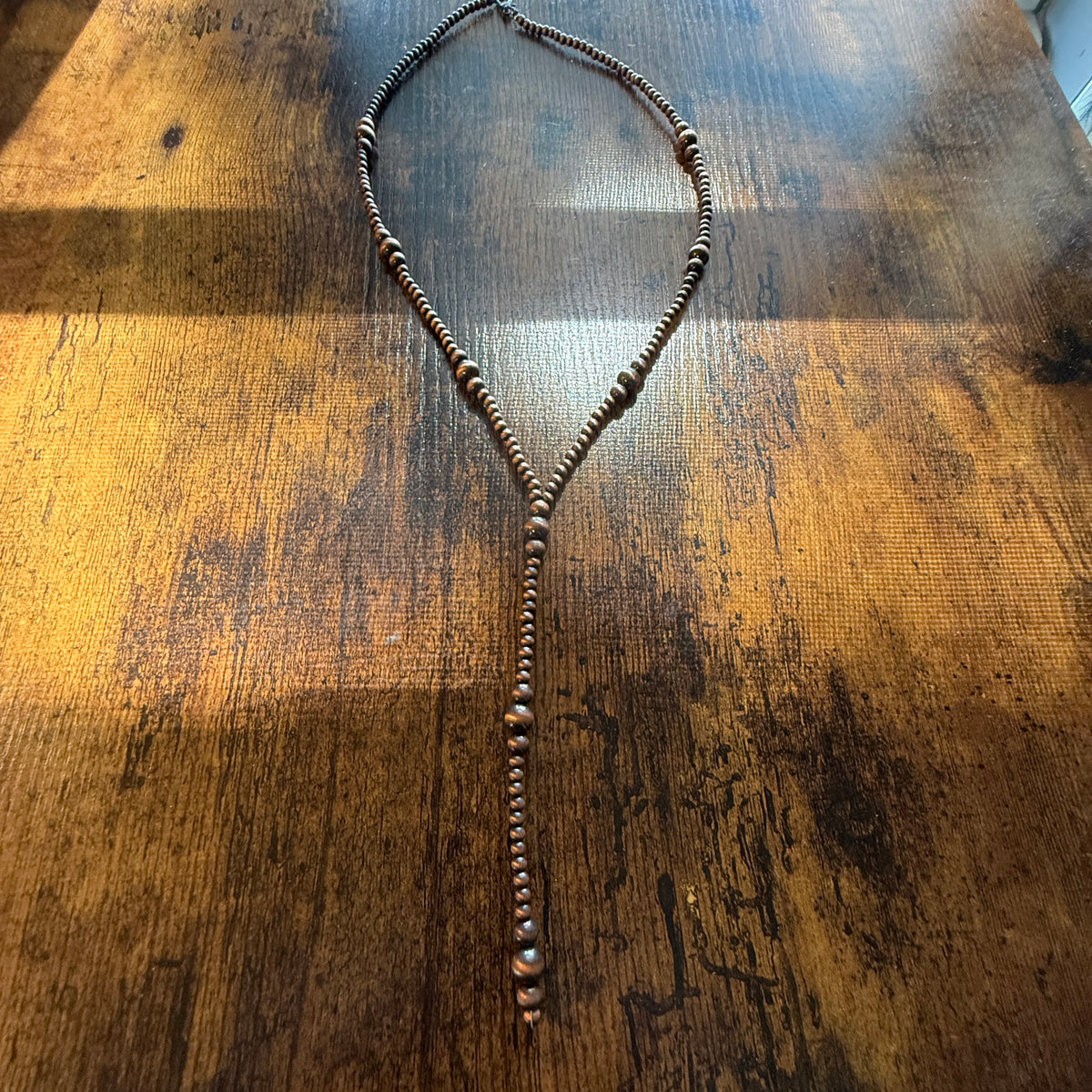 Genuine Copper Pearl Beads Necklace 20 Inch Western Elite Jewelry