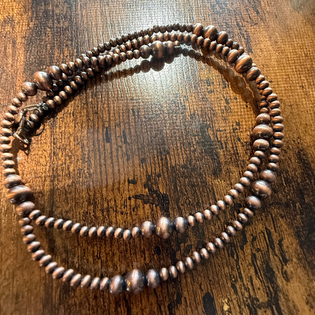 Genuine Copper Pearl Beads Necklace 20 Inch Western Elite Jewelry