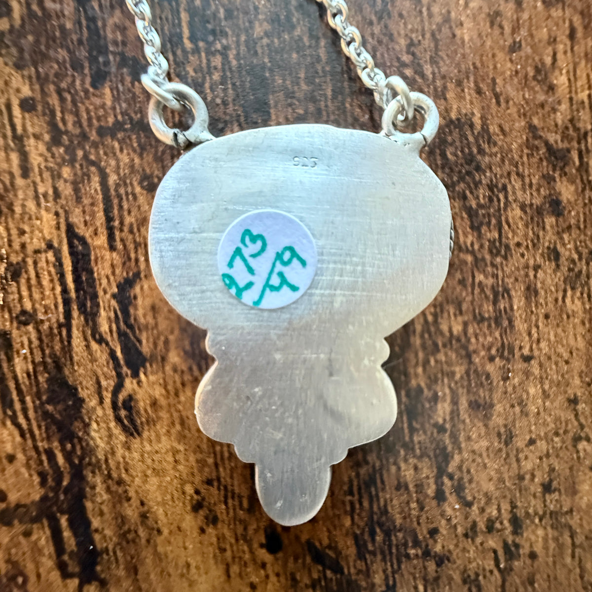 Blackjack and Kingman Turquoise Gemstones 18 Inch Necklace in Sterling Silver Wild West Boho