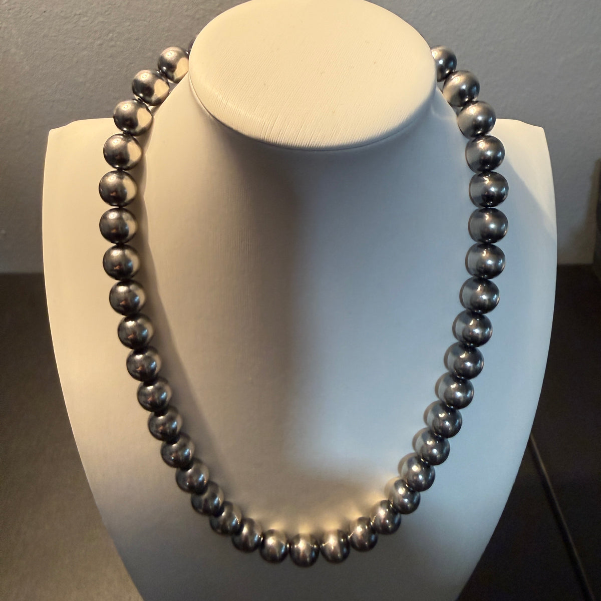 Desert Pearl Huge 12mm Pearl Necklace in Sterling Silver Wild West Boho