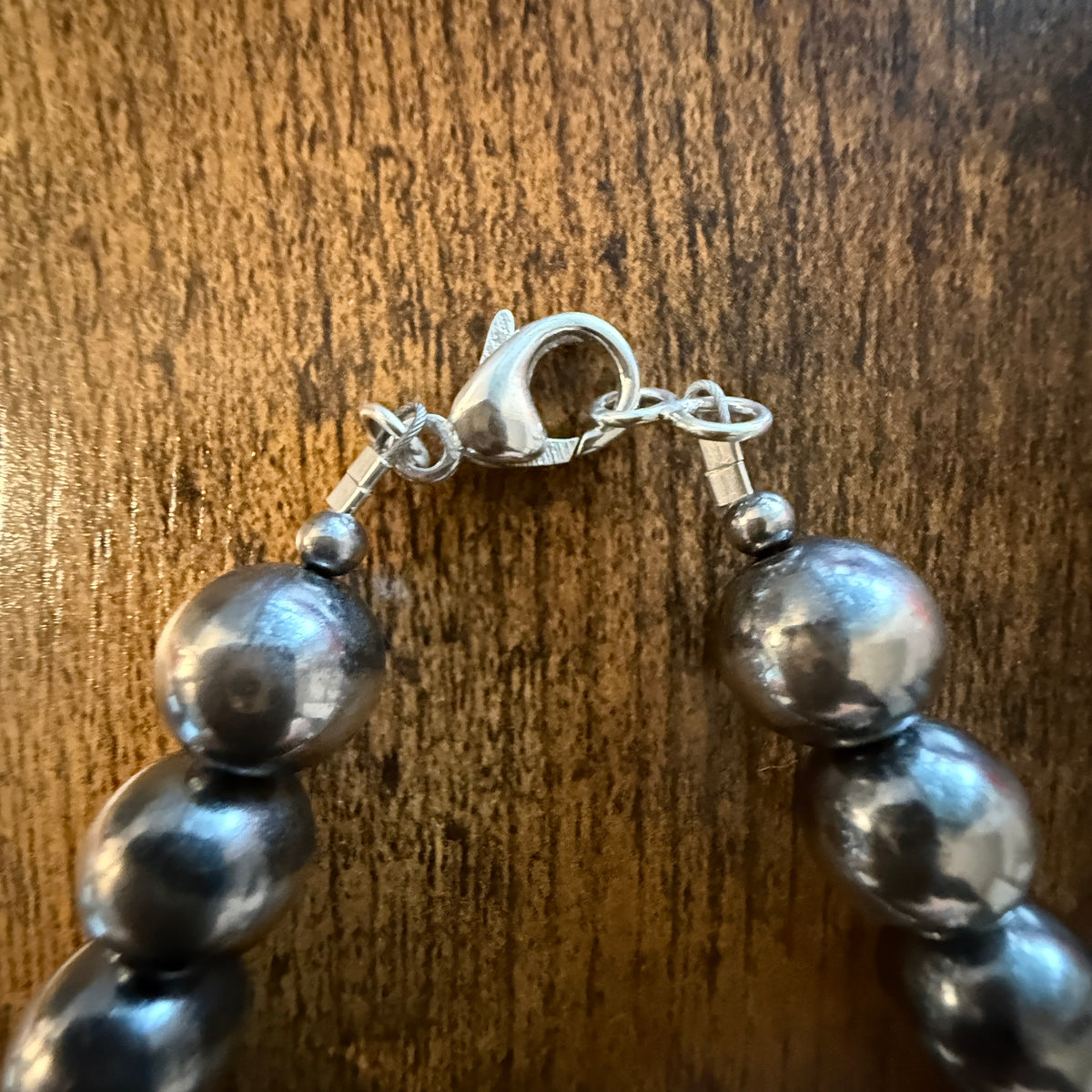 Desert Pearl Huge 12mm Pearl Necklace in Sterling Silver Wild West Boho