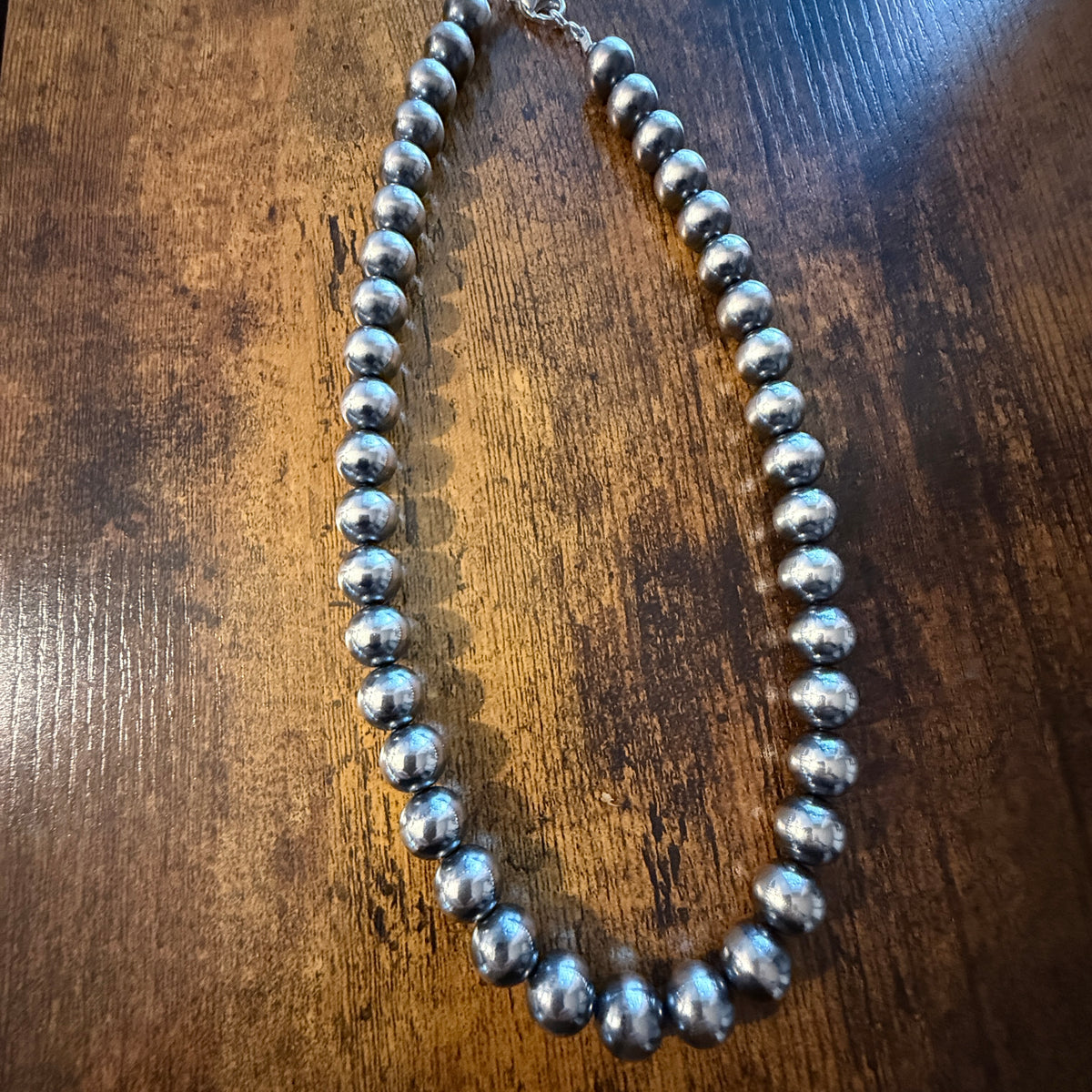 Desert Pearl Huge 12mm Pearl Necklace in Sterling Silver Wild West Boho