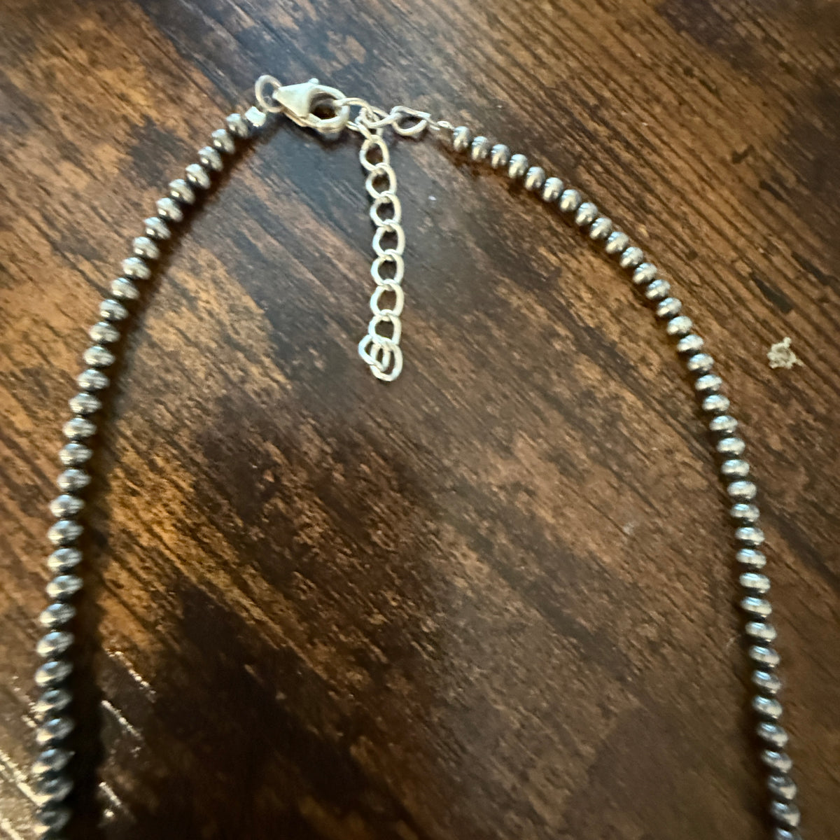 Queen Pink Conch 3mm Desert Pearl Choker Necklace in Sterling Silver Wild West Boho