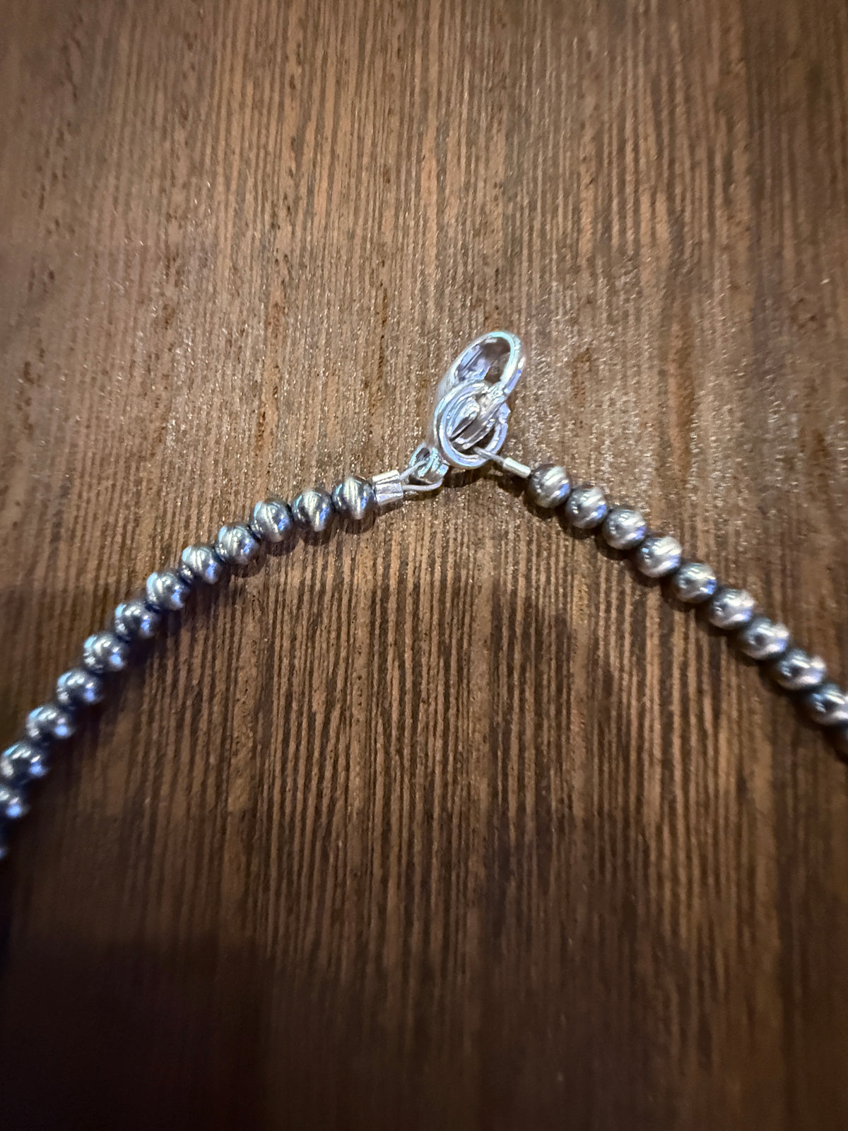 Sterling Silver 3mm Desert Pearls and Turquoise Choker Necklace 14 Inches Silver Elegant