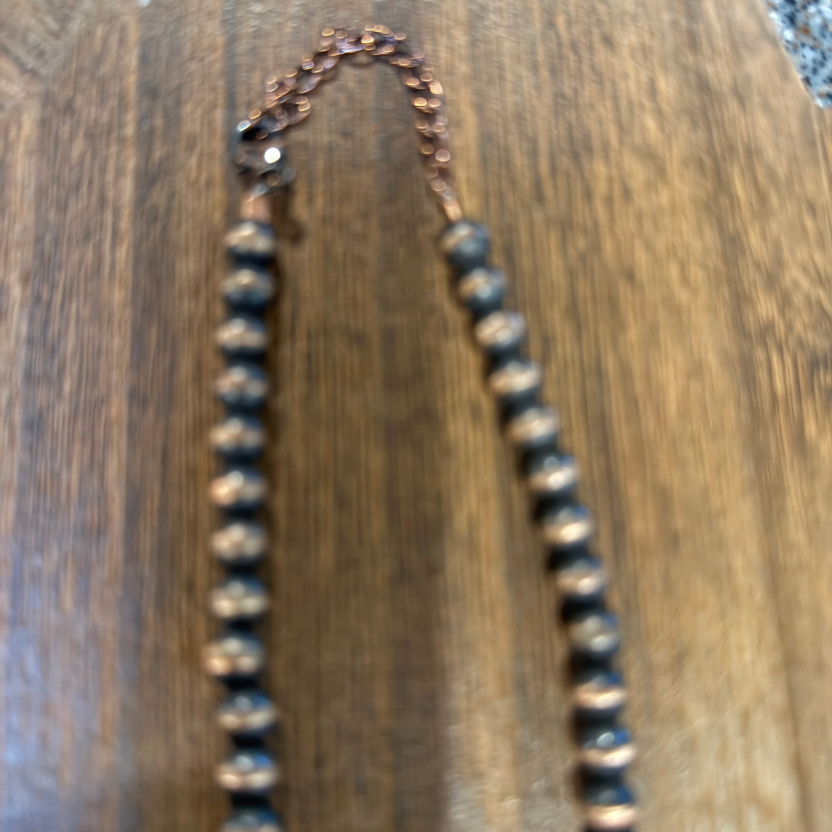 Genuine Copper 6mm-10mm Arizona Turquoise Desert Pearl Beads Bar Necklace Silver Elegant