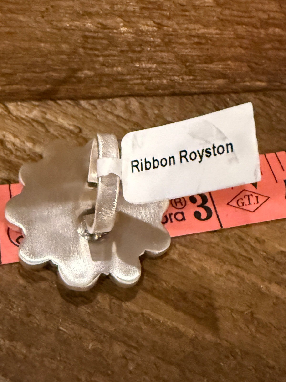 Royston Ribbon Turquoise Gemstone Adjustable Cluster Heart Ring in Sterling Silver Silver Elegant