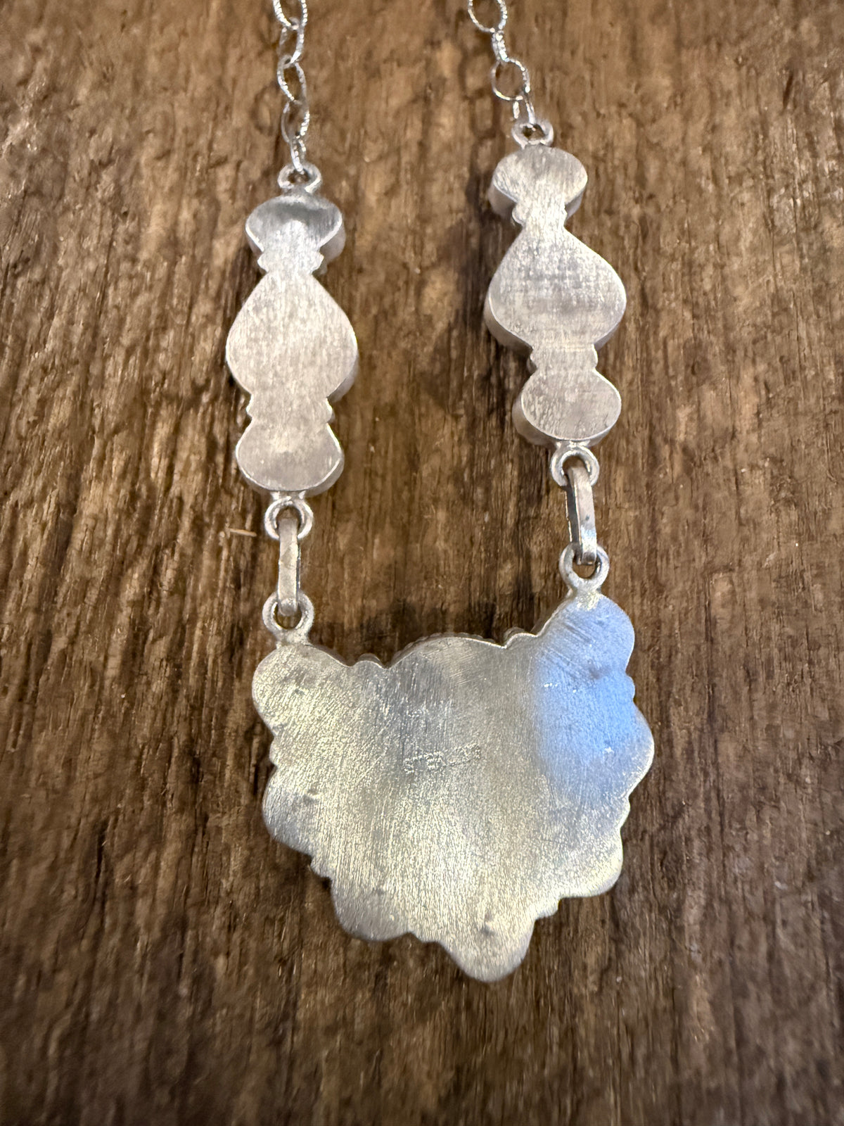 Number 8 Mine and Cubic Zirconia Lariate Necklace in Sterling Silver 20 Inches