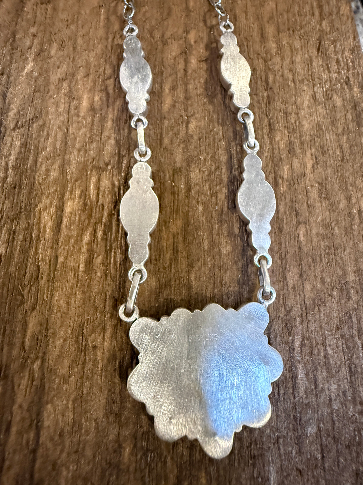 Kingman Turquoise Gemstone and Cubic Zirconia Lariat Necklace in Sterling Silver 20 Inches