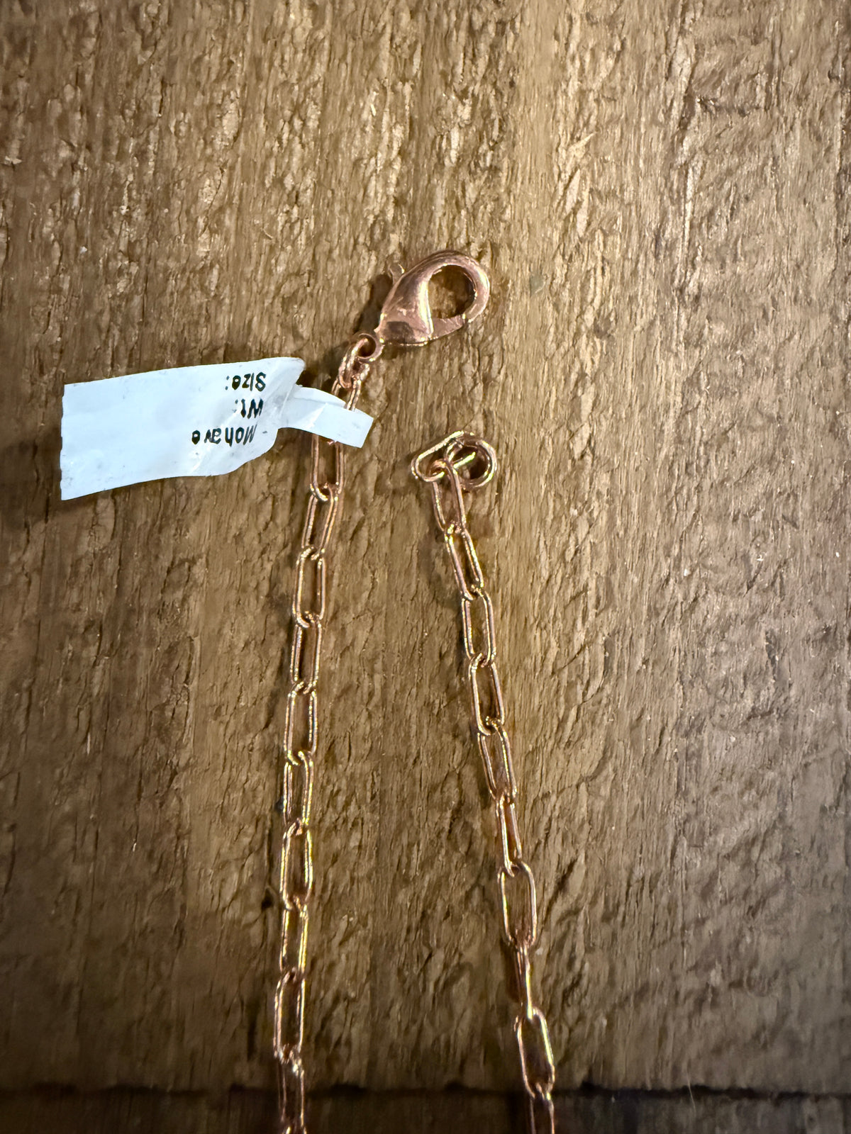 Mohave Turquoise Gemstone Cluster Paper Clip Chain Necklace in Genuine Copper 20 Inch
