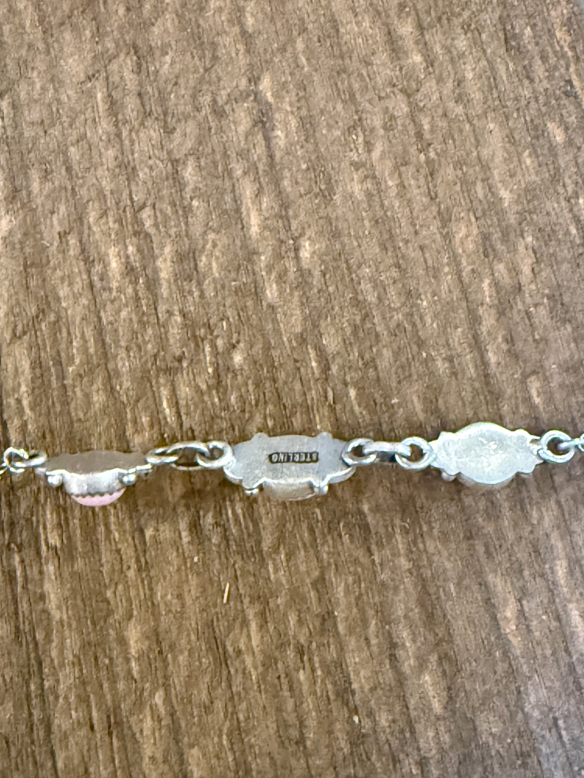 Queen Pink Conch 8 Inch Chain Bracelet in Sterling Silver
