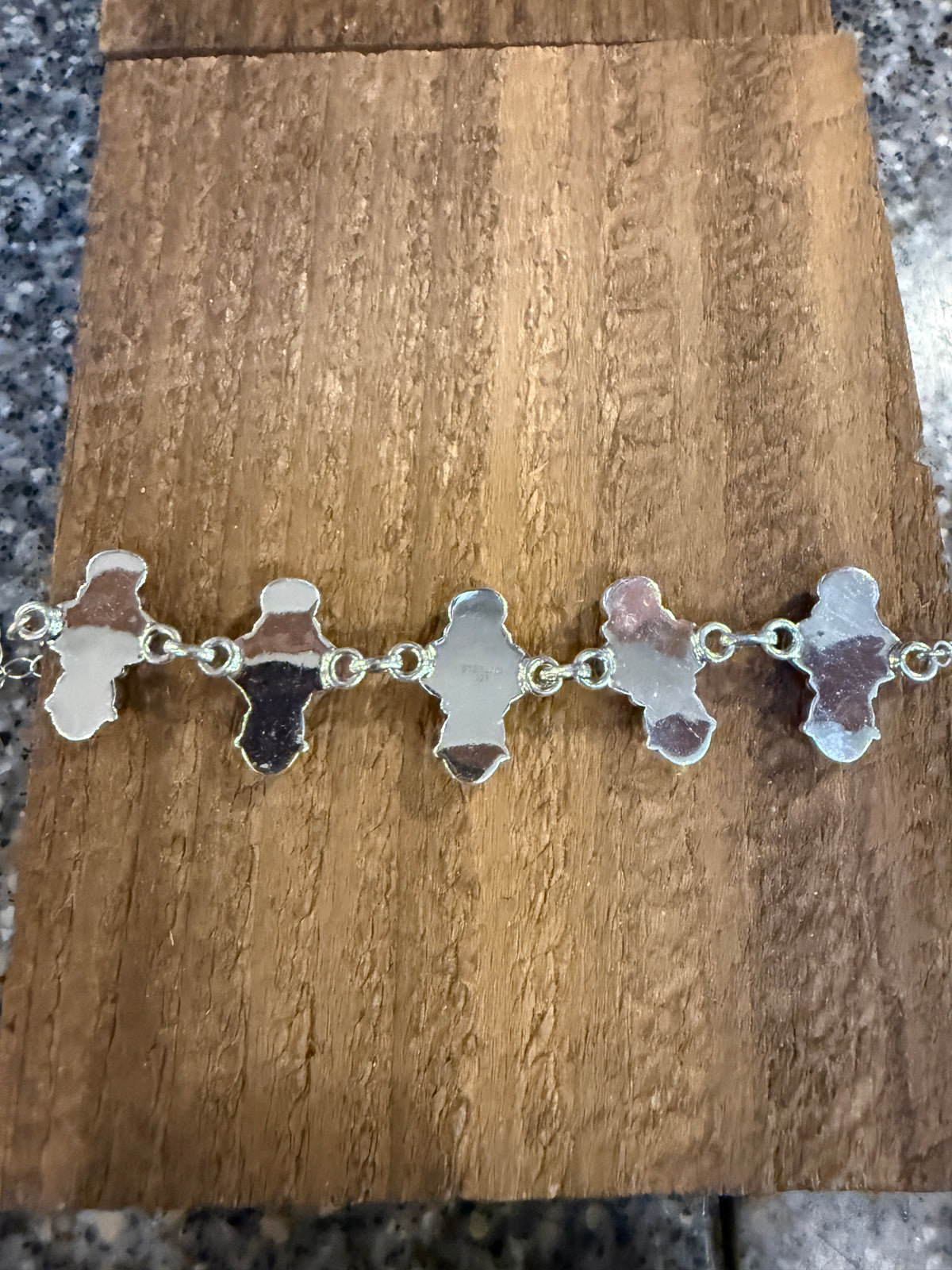 Larimar and Queen Pink Conch 18 Inch Adjustable Choker or Necklace In Sterling Silver