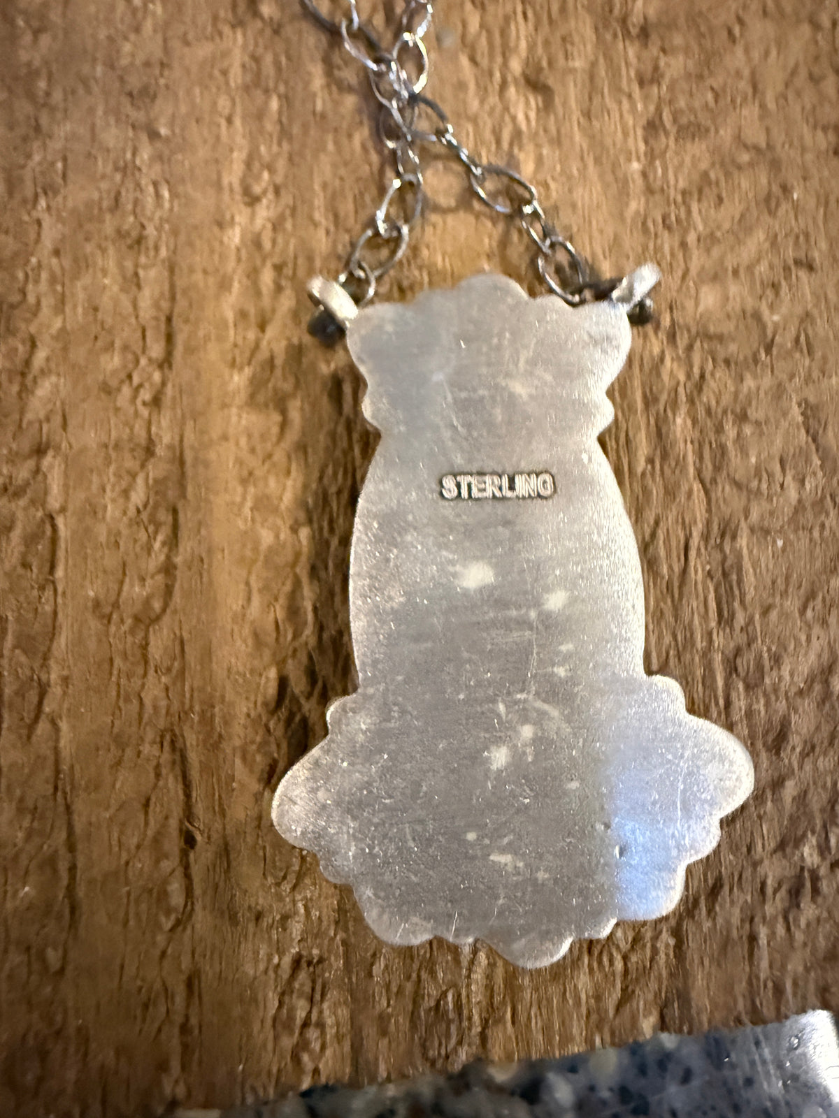 Nevada Blackjack Turquoise and Queen Pink Conch 19 Inch Chain Necklace in Sterling Silver