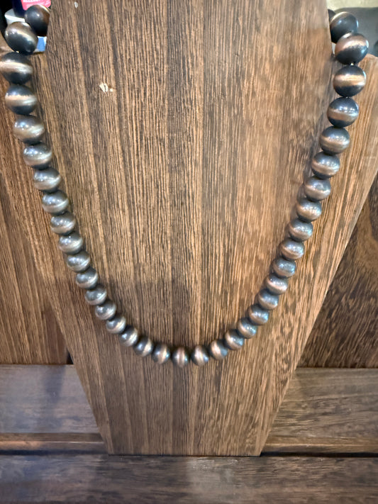 Genuine Copper 10MM Desert Pearl 18 Inch Necklace