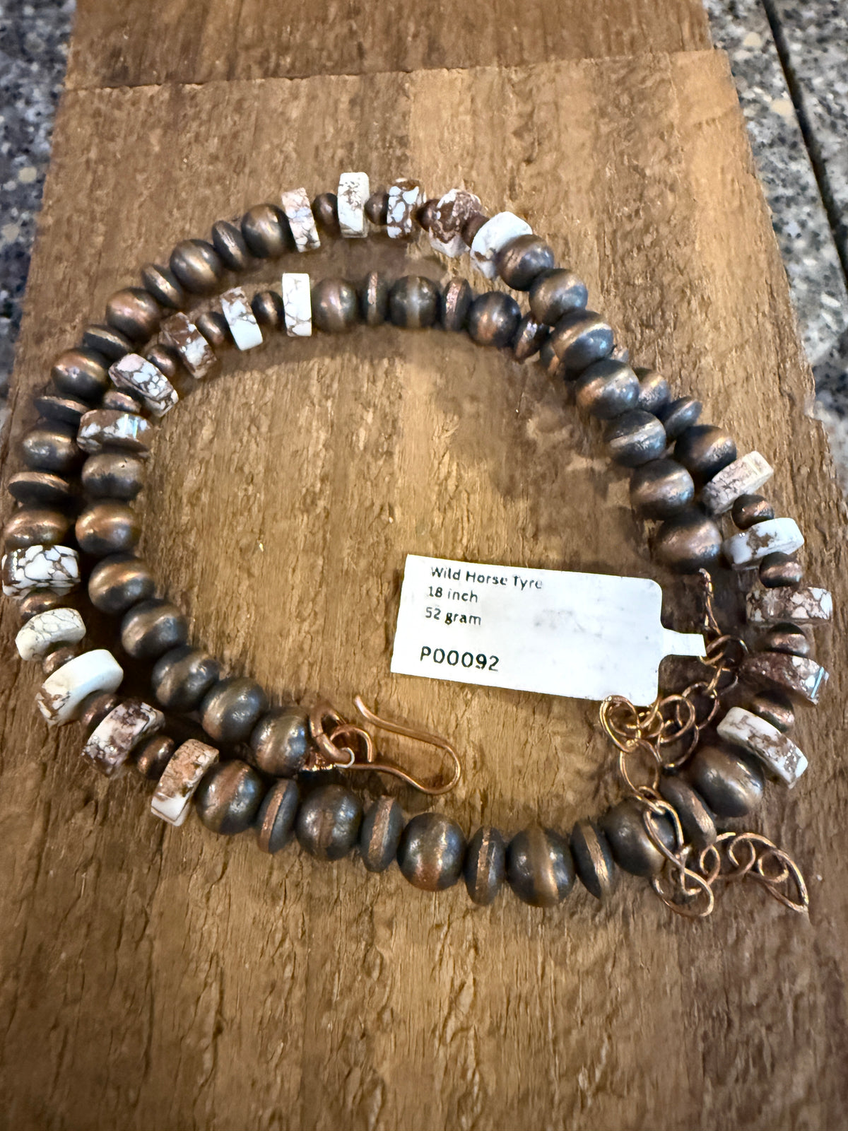 Wild Horse Dahlia Star Necklace and Wild Horse Desert Pearl Rondell Necklace Gift Set in Genuine Copper