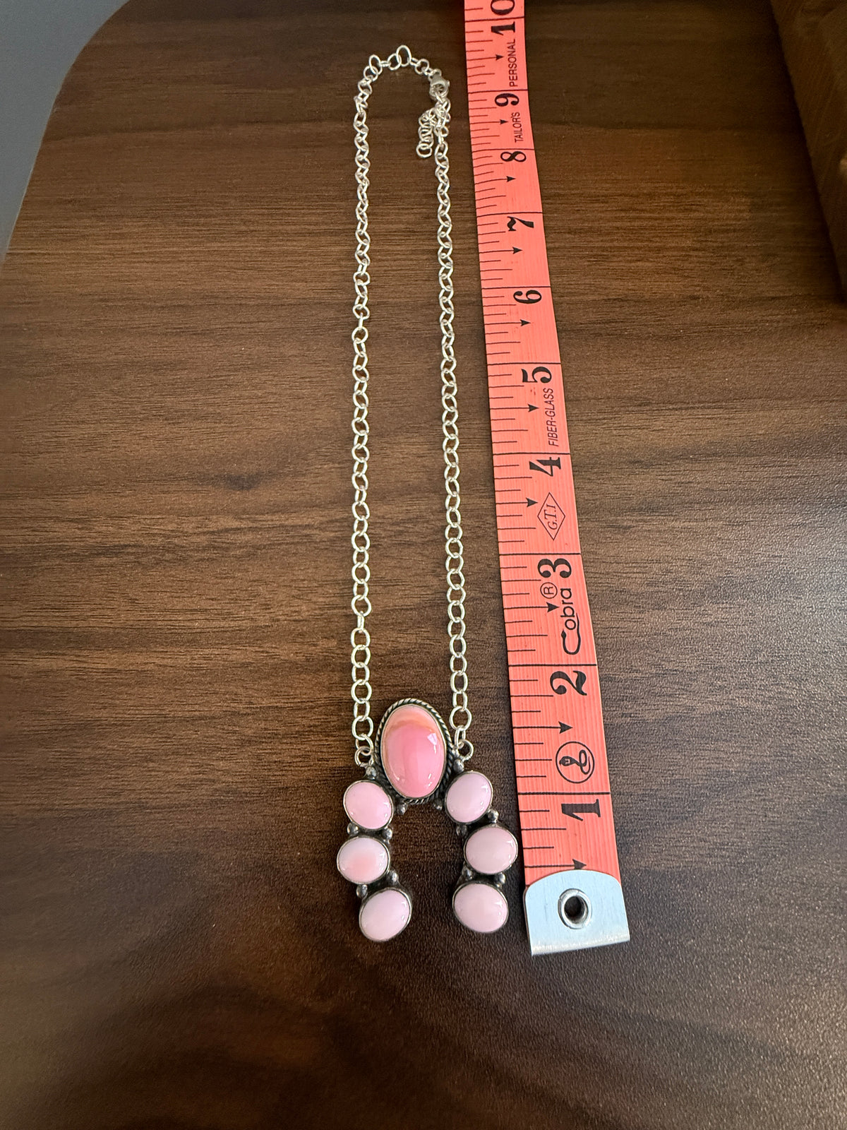 Queen Pink Conch Nadja Chain Pendant Necklace in Sterling Silver 18 Inch Chain
