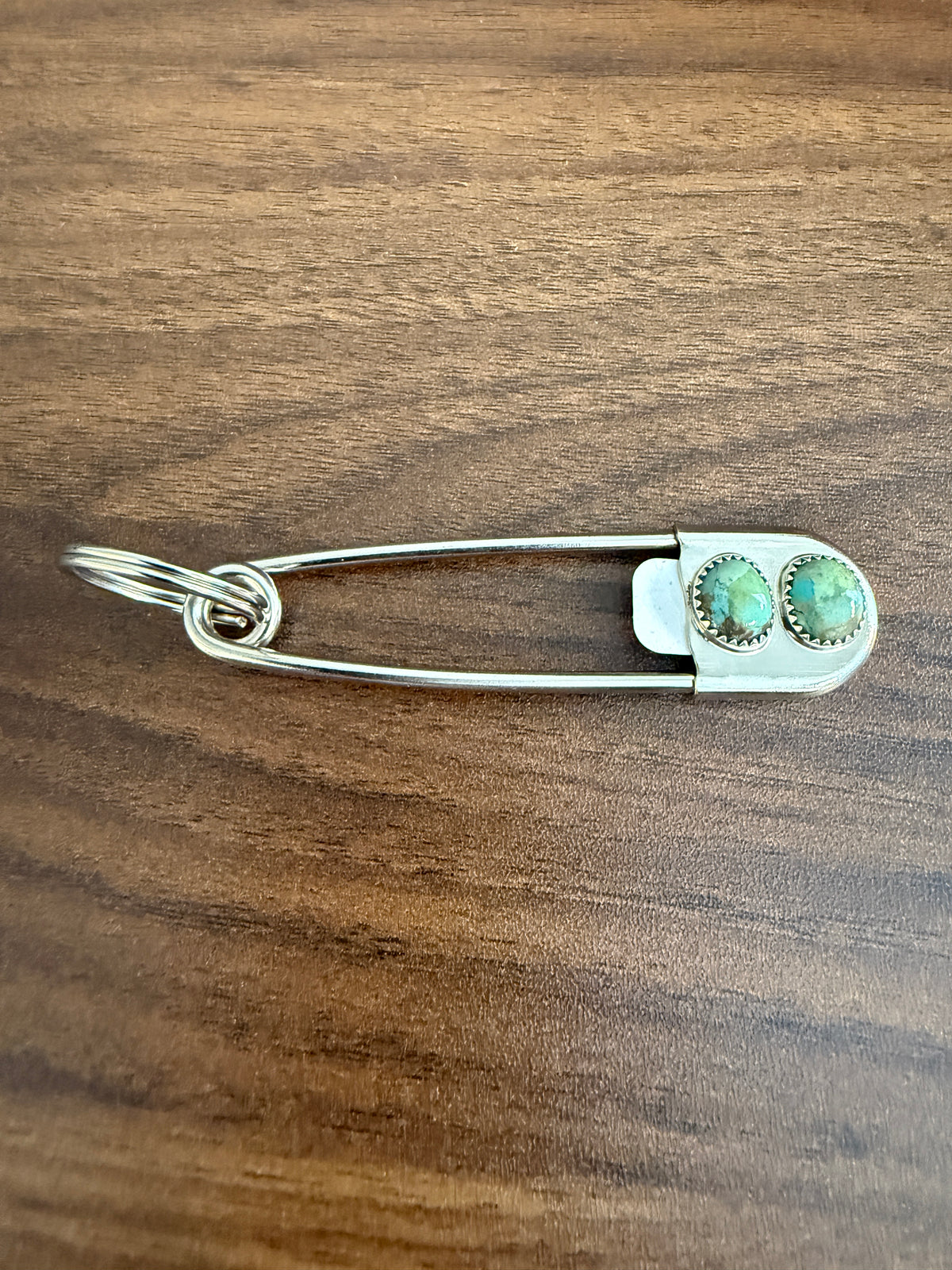 Navajo Handmade Dorothy Yazzie Royston Turquoise Keychain in Sterling Silver (Copy)