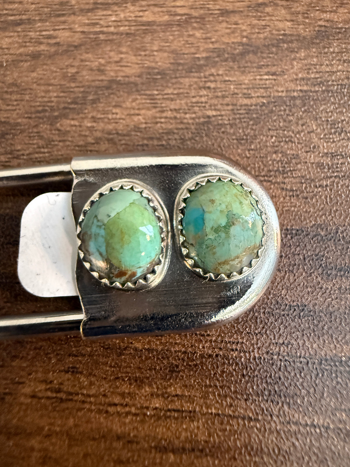 Navajo Handmade Dorothy Yazzie Royston Turquoise Keychain in Sterling Silver (Copy)