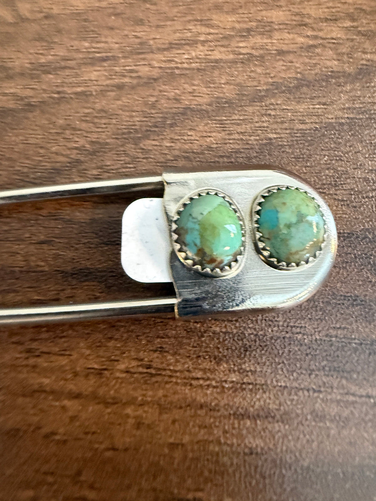Navajo Handmade Dorothy Yazzie Royston Turquoise Keychain in Sterling Silver (Copy)