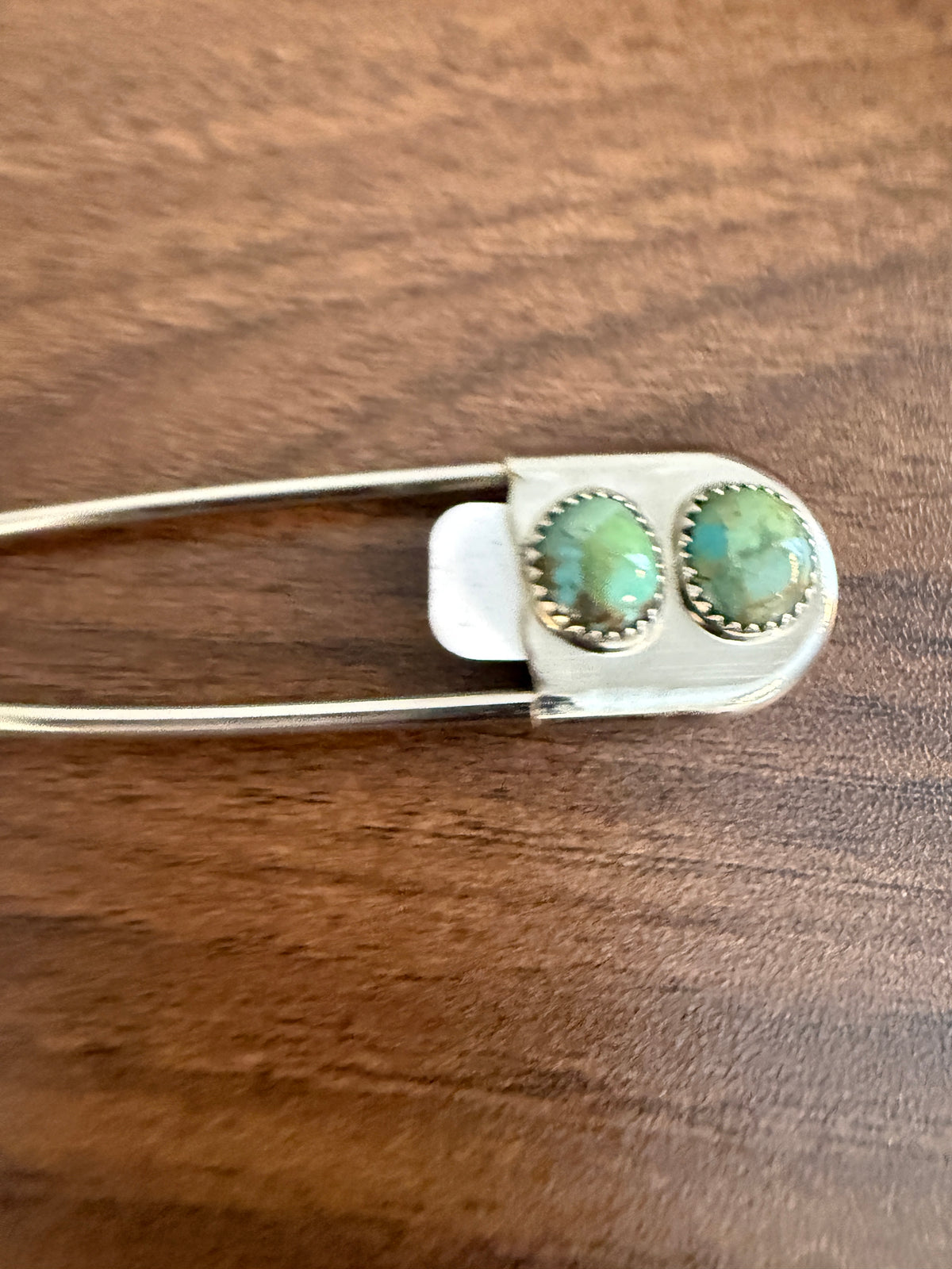 Navajo Handmade Dorothy Yazzie Royston Turquoise Keychain in Sterling Silver (Copy)