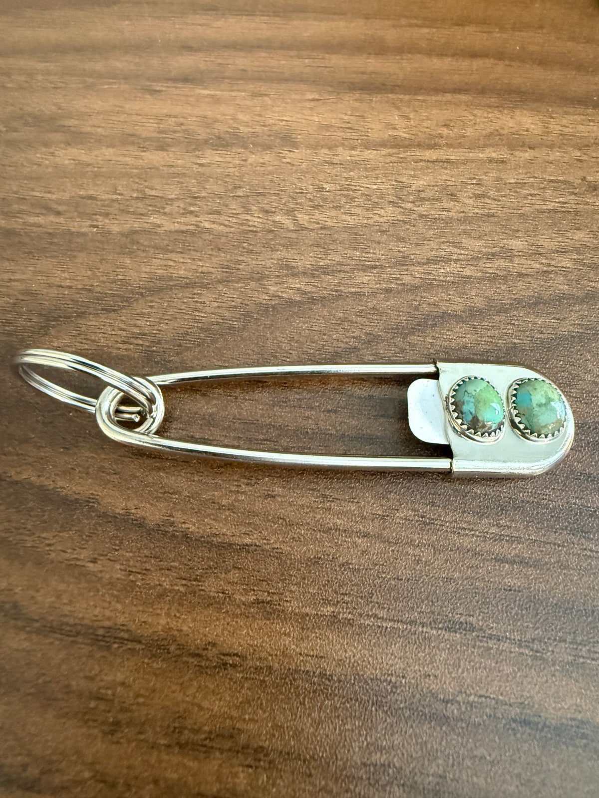 Navajo Handmade Dorothy Yazzie Royston Turquoise Keychain in Sterling Silver (Copy)
