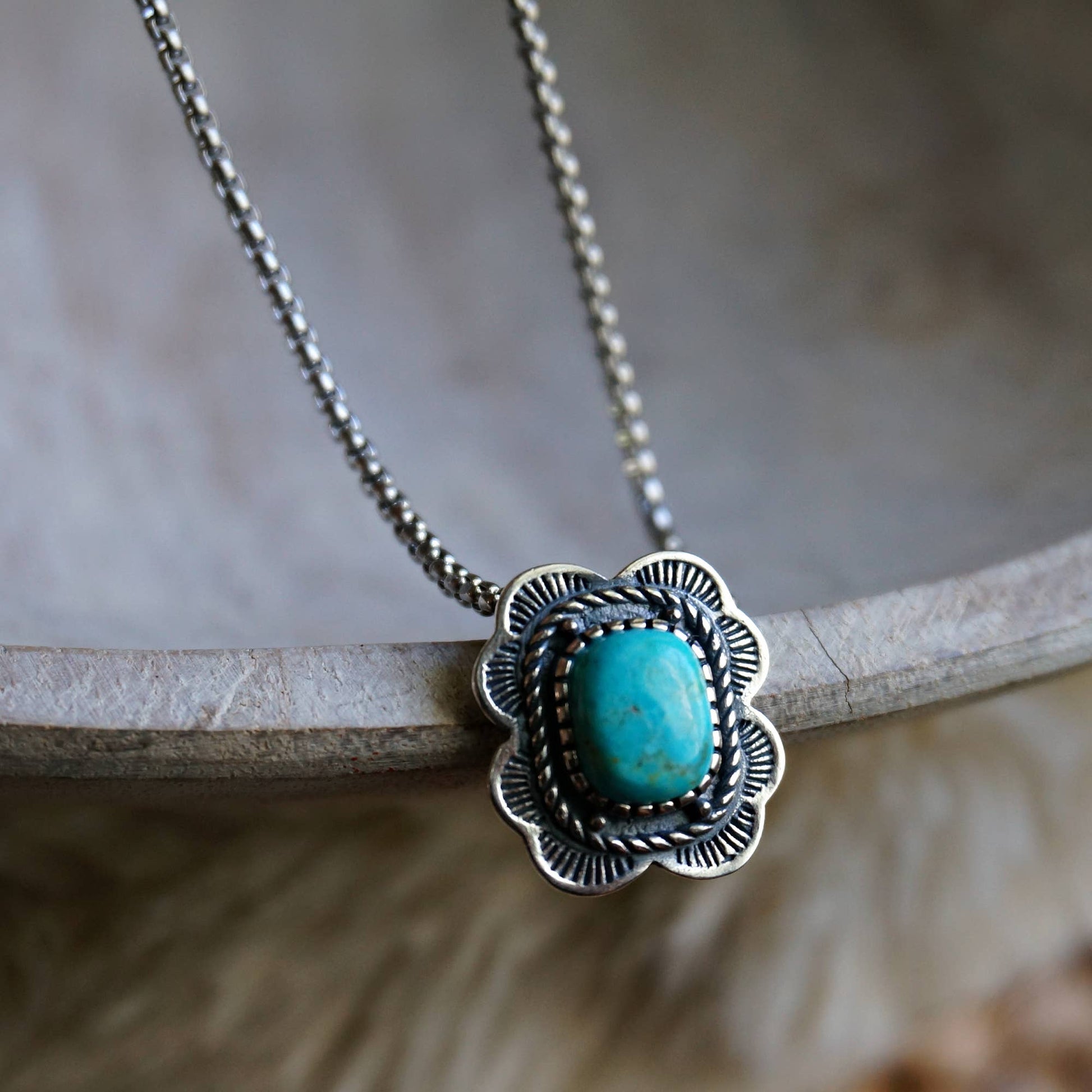 Turquoise Elegance: Sterling Silver Beaded Chain Necklace 16-18", Ships in Gift Box Silver Elegant
