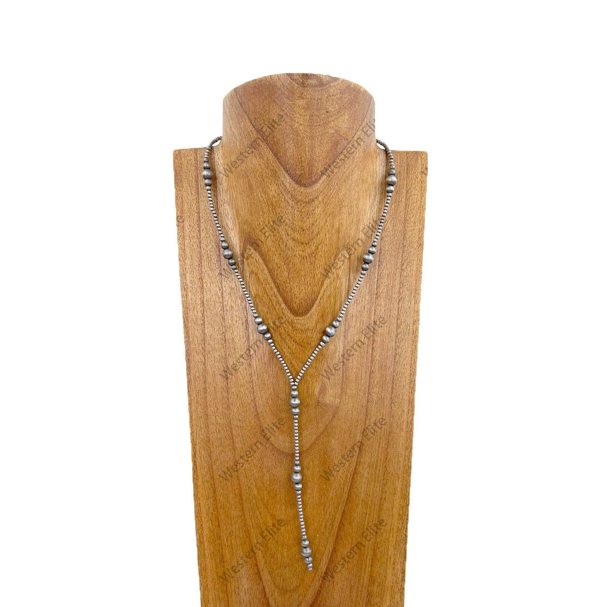 NKS231216-05                        20 inches silver Navajo pearl beads Necklace: COPPER Western Elite Jewelry