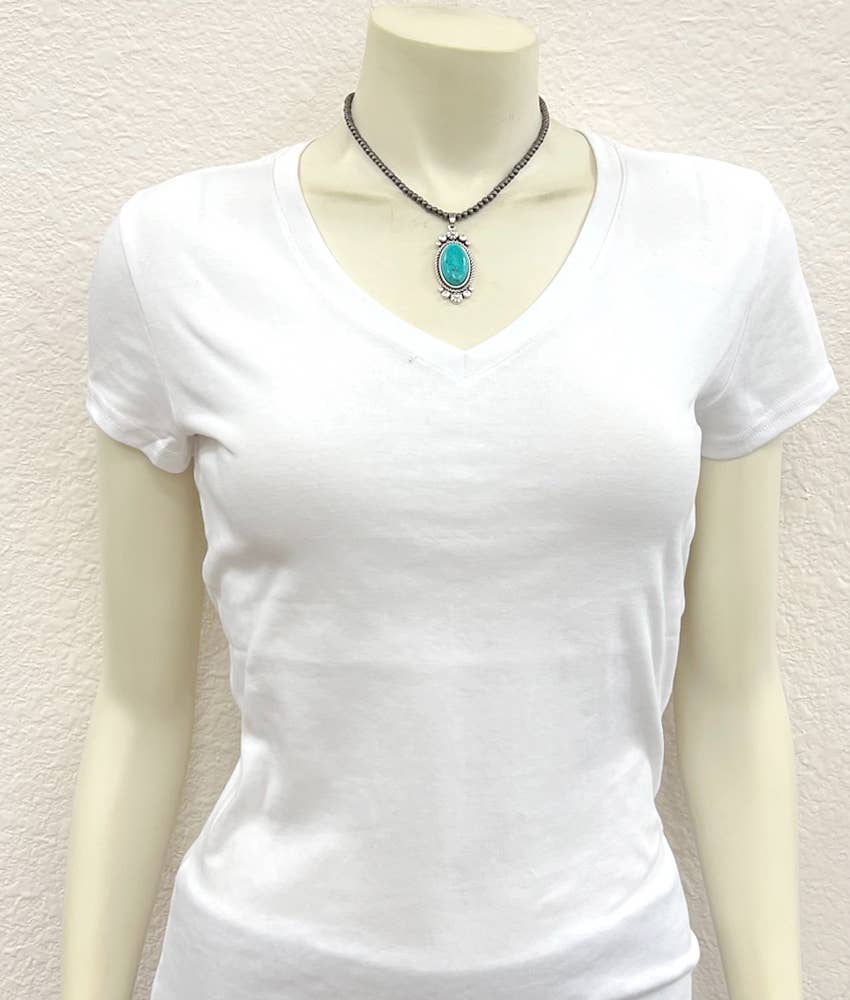 Navajo Turquoise Bead Necklace 4mm 15 To 20in Extender Silver Elegant